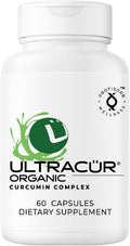 UltraCur Organic USDA Certified - LPS™ Turmeric Curcumin - The Curcumin You Can Feel!™ US Patented Technology - 70% of People Feel a Significant Difference in A Week 50% in 24 Hours! (60 Count)