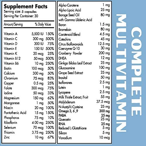 Revive Multivitamin | Immune Support | Omega 3.6.9 | Antioxidants | COQ10 | 150 Capsules