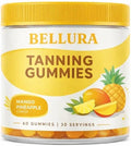 Lazra Bellura Tanning Gummies - Mango Pineapple Flavor | 60 Gummies (30 Servings) | Achieve A Healthy Sun-Kissed Tan | Non-GMO Gluten-Free Promotes Natural Tanning
