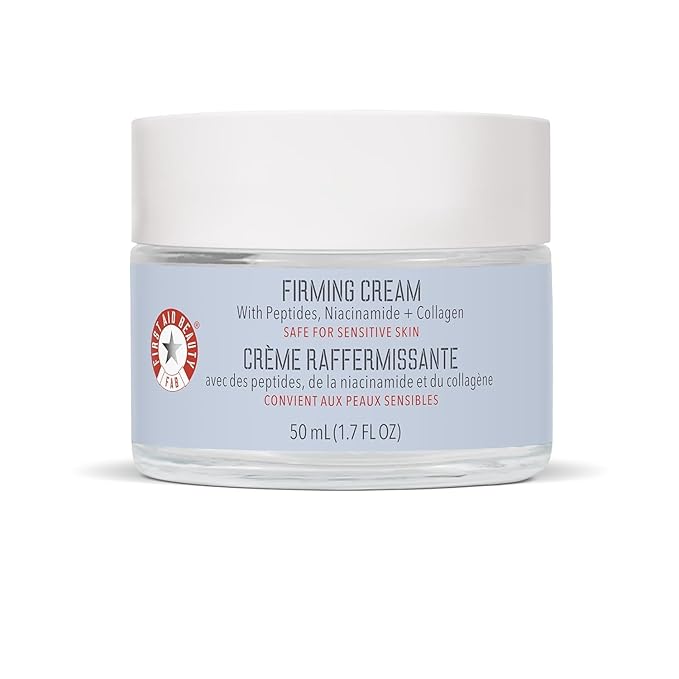 First Aid Beauty Firming Collagen Cream with Collagen Peptides and Niacinamide – Day + Night Anti-Aging Face Moisturizer – 1.7 fl oz
