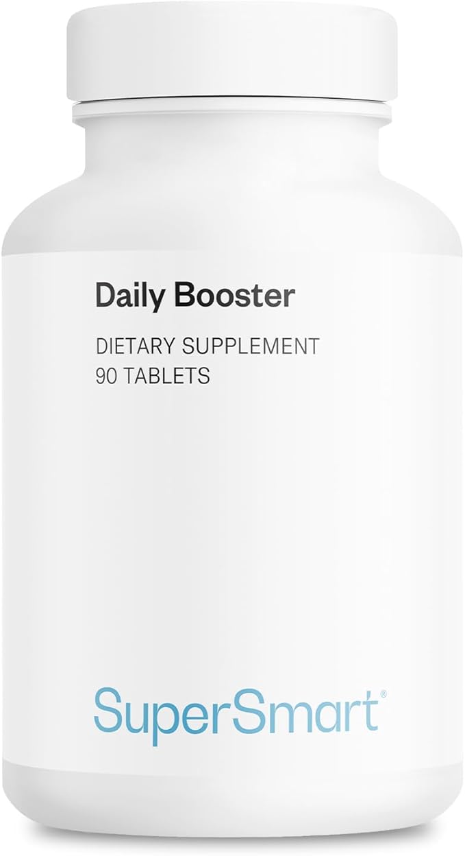 Supersmart Daily Booster (Advanced Formula) - with PQQ OPCs Quercetin Acetyl L-Carnitine R-Lipoic Acid - Boost for Multivitamin Supplement | Non-GMO &amp Gluten Free - 90 Tablets