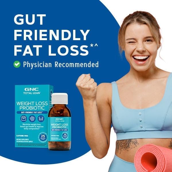 GNC Total Lean Weight Management Probiotic | Boost Gut Health and Body Composition 30 Capsules