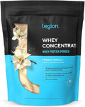 LEGION Whey Protein Powder - Naturally Flavored Whey Protein Concentrate with BCAAs - Supports Muscle Growth &amp Recovery Gluten Free No Added Sugar Protein Powder - Vanilla Flavor (30 Servings)