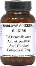 78 Benzoflavone | 612mg Per Capsule | 60 Veggie Capsules | Anti Aromatase Anti Cortisol | Hormonal Balance Cognitive Function &amp Heart Health Support | Glass Bottle | Stearate-Free