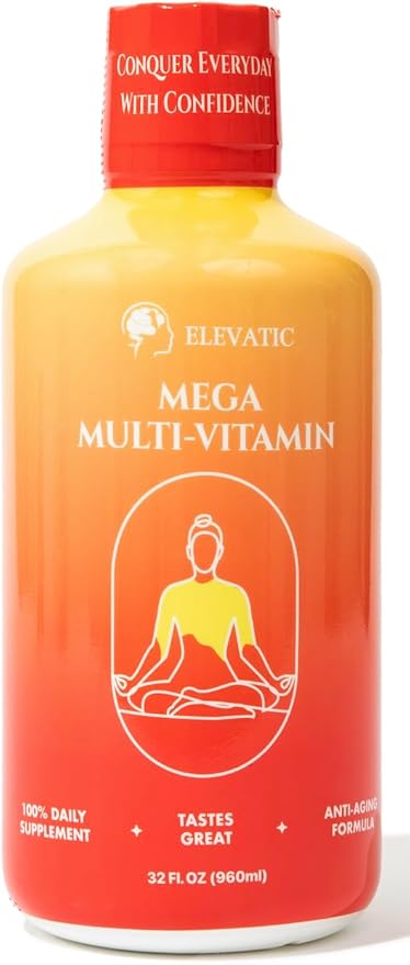 Mega Liquid Multivitamin | 32 Fl.oz (960ml) | Easy to Consume Daily Use Multivitamin Liquid | Nutrition &amp Immune Support | Packed with Vital Nutrients for All