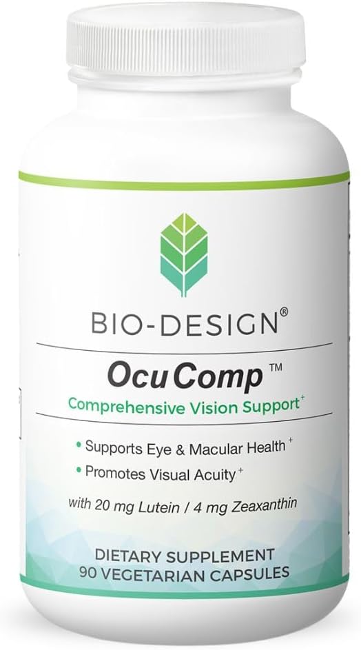 OcuComp - Comprehensive Vision Support Supplement - Promotes Vision Eye &amp Macular Health - with Vitamins Minerals &amp Antioxidants Including Quercetin Lutein &amp Zeaxanthin - 90 Capsules