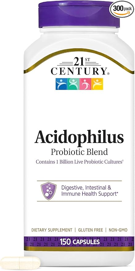 21st Century Acidophilus Probiotic Blend Capsules - 150 ct Pack of 2
