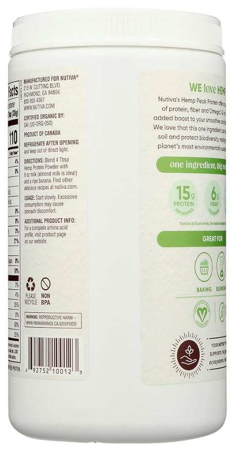Nutiva Hemp Protein Organic 15g 16 Fl Oz