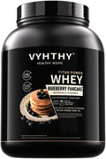 Blueberry Pancake Flavored Whey Protein Powder24g Protein per Serving Fast-Absorbing Concentrated whey Protein Low Sugar Gluten-Free Natural Flavor 3.5lbs(56oz)