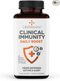 LifeSeasons Clinical Immunity - Daily Boost - Immune System Booster - Pre + Probiotics - Increases Antibodies &amp Immune Cells - Elderberry Zinc Natramune &amp Vitamin C + D3-60 Capsules