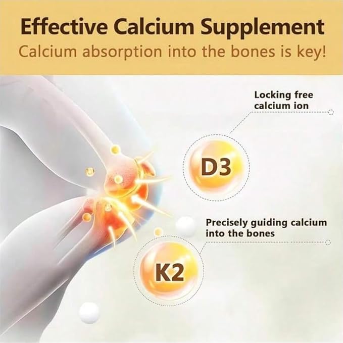 Vitamin Non-GMO Formula 125 mcg Vitamin D3 &amp 100 mcg K2 (MK-7) Supplement Easy to Swallow D &amp K Complex 60 Capsules
