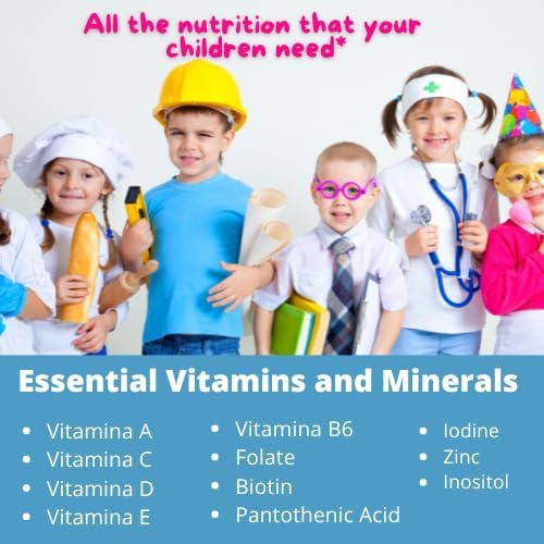Kids 11 Vitamins &amp Minerals Gummies for Overall Health and Immune Support -Delicious Flavor – Vegetarian – Gluten Free – 100% Natural - Ages 2+ Made in USA- 90 Gummies