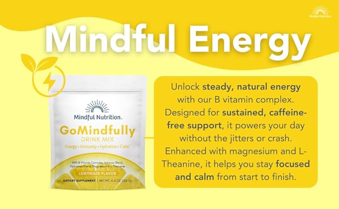 GoMindfully Super Calm Magnesium Powder Drink Mix (4.4oz Lemon)