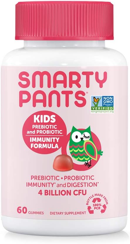 SmartyPants Kids Probiotic Immunity Gummies: Prebiotics &amp Probiotics for Digestive Health &amp Women's Multivitamin Gummies: Omega 3 Fish Oil (EPA/DHA)