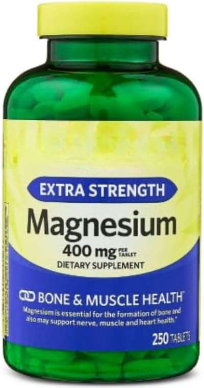 SEDLAV Magnesium Bone &amp Muscle Health Dietary Supplement Tablets 400 mg 250 Count Sticker