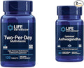 Life Extension Two-Per-Day 120 Tablet Multi-Vitamin &amp 60 Capsule Optimized Ashwagandha Stress Relief Supplement Bundle