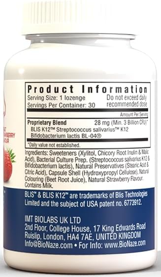Oral Probiotic BLIS K12 &amp BL-04 for Sinus Tonsil Stones Bad Breath Post Nasal Drip Throat &amp Mouth. Improve Upper Respiratory Health with Clinically Proven Oral Probiotics (2 Pack)