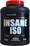 Insane Labz Insane ISO Whey Protein Powder Featuring 25g of Hydrolyzed Whey Isolate 60 Servings Vanilla