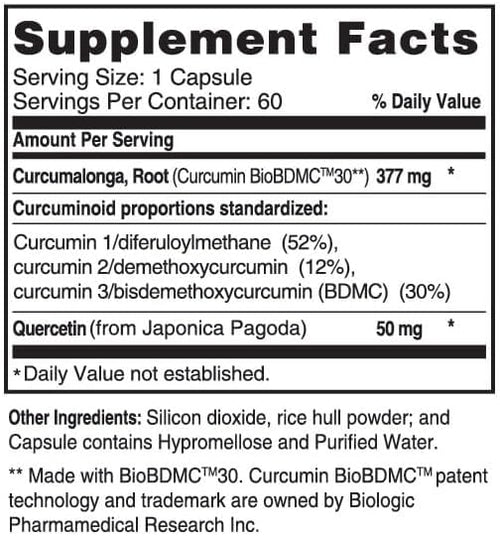 Advanced Bionutritionals Curcumitol-Q® – BioBDMC® Curcumin Supplement - Curcumin I II &amp III with Quercetin