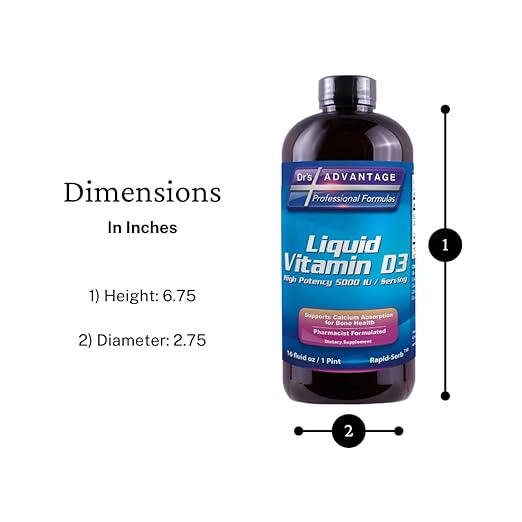 Dr's Advantage Liquid Vitamin D3 5000 IU 16oz.