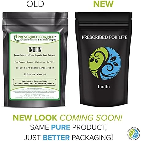 Prescribed For Life Inulin Powder | Prebiotics for Digestive Health | Gluten Free Vegan Non-GMO | Jerusalem Artichoke Supplement | Fructo Oligosaccharide FOS Powder (25 kg / 55 lb)