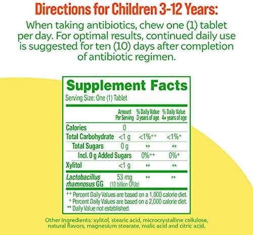 Culturelle Probiotics Ultimate Balance Probiotic for Antibiotics Ages 3+20 CountOrangeProbiotic for Kids Helps Restore Good Bacteria Lost During Antibiotic Use &amp Supports A Healthy Immune Syste