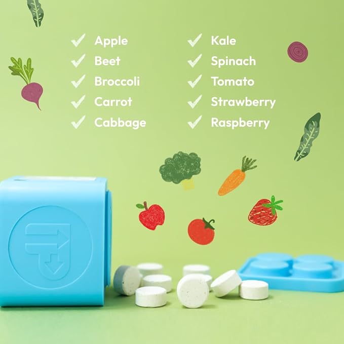 Children's Multivitamin | 30 Day Supply | Chewable Sugar-Free | 17+ Essential Vitamins &amp Minerals with 50mg of Fruits &amp Veggies