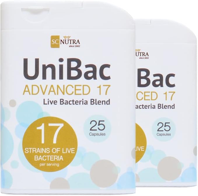 Sweet Cures Advanced Probiotics for Targeted Support - Unified Bacteria: UniBac Live Bacteria Blend - 17 Advanced Strains - 6 Billion per dose - SC Nutra