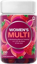 Multivitamin Gummies for Women’s Daily – Complete Blend of Vitamins A C D E B-Complex Folic Acid &amp Biotin – Berry Flavor – 200 Gummies