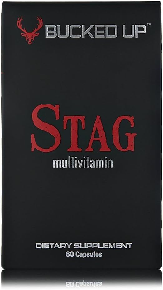 Stag Multivitamin - Men - Full Spectrum Vitamin Formula - Vitality Immunity and Muscle Function (60 Capsules)