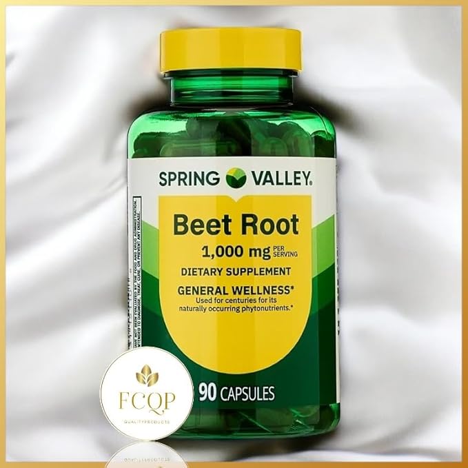 Spring Valley Beet Root Supplement 1000mg 90 Capsules Circulation Support (1)