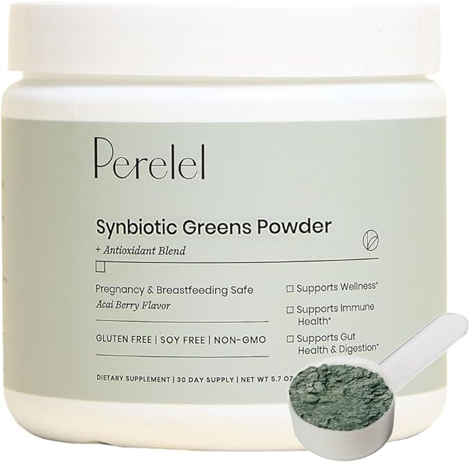 Perelel Triple-Support Plant Based Protein Powder &amp Greens Powder Bundle