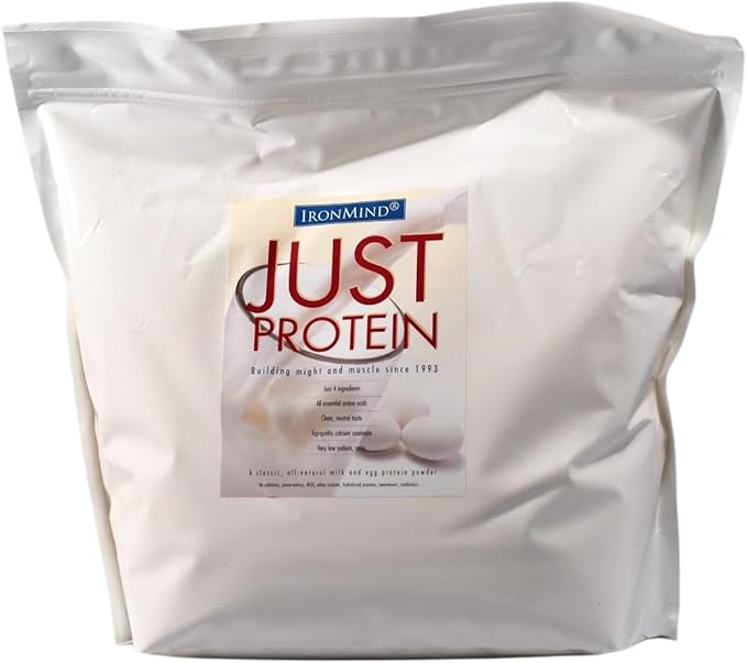 IronMind Just Protein – 5 Pound Classic Milk and Egg Supplement Powder Vanilla Non-GMO No Additives – 18g Protein 80 Servings