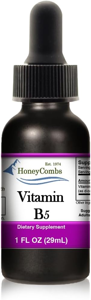 HoneyCombs Liquid Drops 1oz Each Save 10% - Vitamin B7 (Biotin) + Vitamin B5 (Pantothenic Acid) + Vitamin B6 (Pyridoxine)