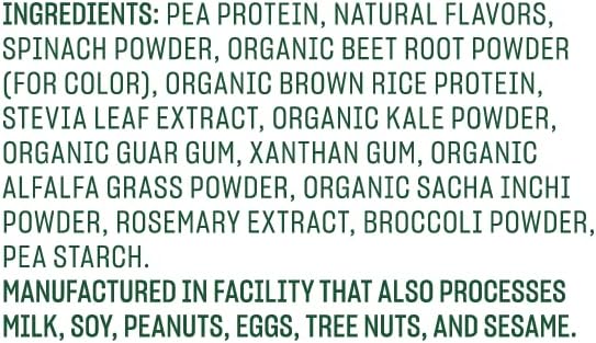 Vega Protein and Greens Protein Powder Berry - 20g Plant Based Protein Plus Veggies Vegan Non GMO Pea Protein for Women and Men 1.2 lbs (Packaging May Vary)