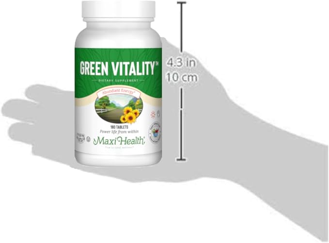 Super Greens Capsules – Green Vitality Tablets with Spirulina Wheat Grass Barley Grass &amp Chlorella – Natural Green Vitamins &amp Superfood Supplement for Energy Detox &amp Immune Support – 18