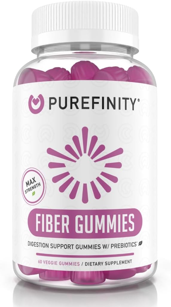 PUREFINITY Fiber + Super Greens Gummies Bundle (Inulin FOS Prebiotic Fiber Gummies + Super Greens Gummies – Daily Supergreens with Spirulina Alfalfa Spinach Broccoli Beet Root Acai)