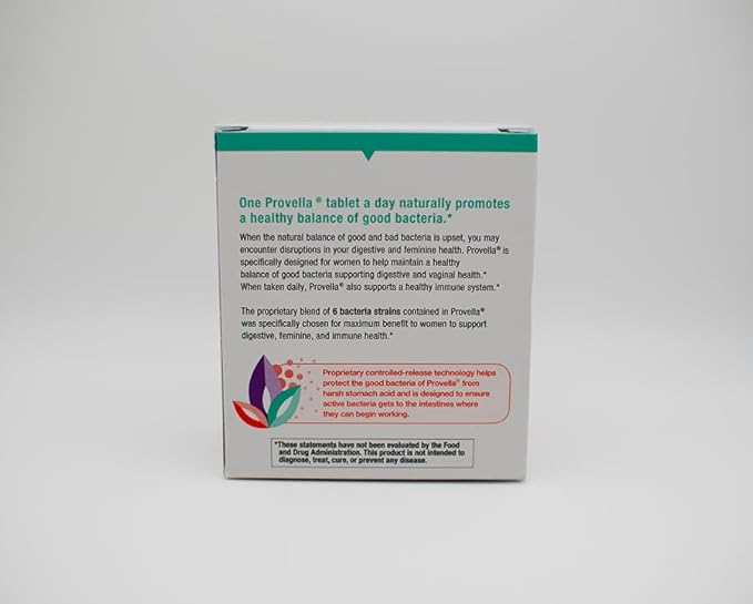 Provella Probiotic Dietary Supplement for Women: Supports Digestive Feminine and Immune Health - 30 Tablets