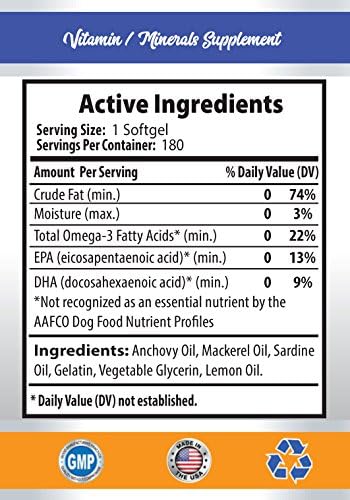 cat Joint Relief - Omega 3 - for Dogs and Cats - Health and Wellness - cat Sardines - 2 Bottle (360 Softgels)