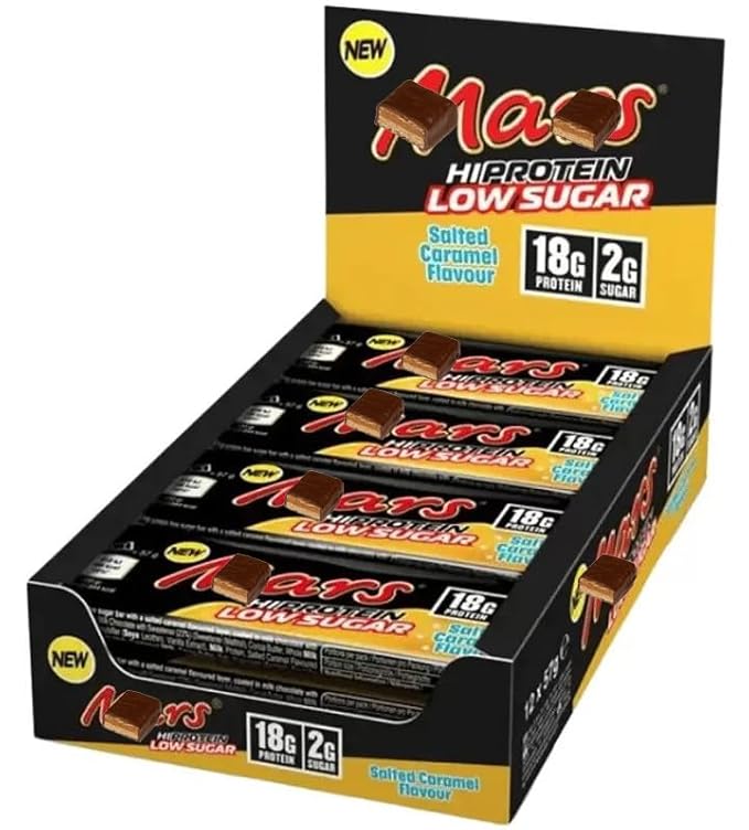 Hi Protein Bars Nutritious Snacks to Support Energy Salted Caramel High Protein 18g Low Sugar 2g Chocolate Caramel Snack Ideal for Workout Recovery On-the-Go Energy Gym &amp Fitness Nutrition