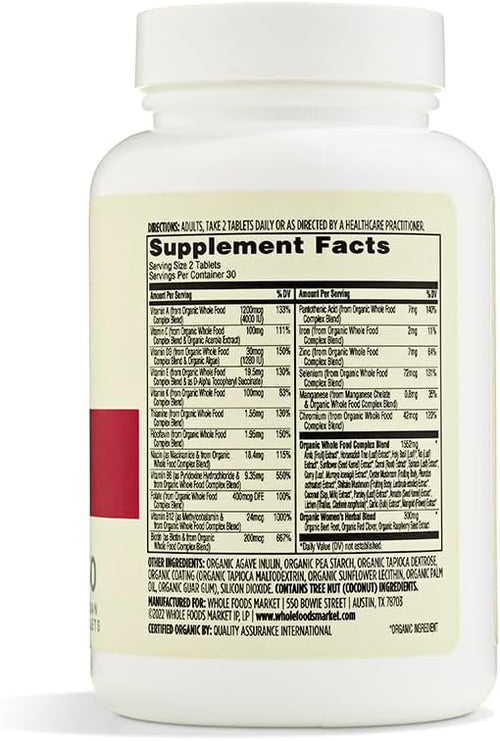 365 by Whole Foods Market Vitamin Multi Womens 40 Plus Food Cultured 60 Count