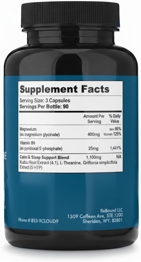 Cloud9 Chill Out – Nighttime Wellness Supplement for Rest Relaxation &amp Alcohol Recovery – Herbal Sleep Support with Adaptogens Vitamins &amp Stress Support – Made in USA – 90 Capsules