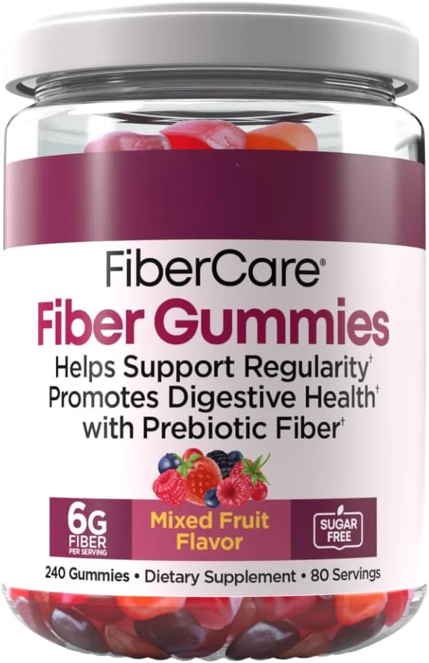 Fiber Care Gummies 240 ct 80 Servings 6g of Fiber Per Serving Help Supports Regularity &amp Promote Digestive Health Pack of 1