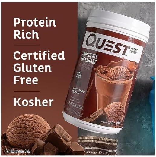 Quest Cinnamon Crunch 20g &amp Chocolate Milkshake 22g Protein Powders 2g Net Carbs 1g Sugar Gluten Free 1.6lb Each