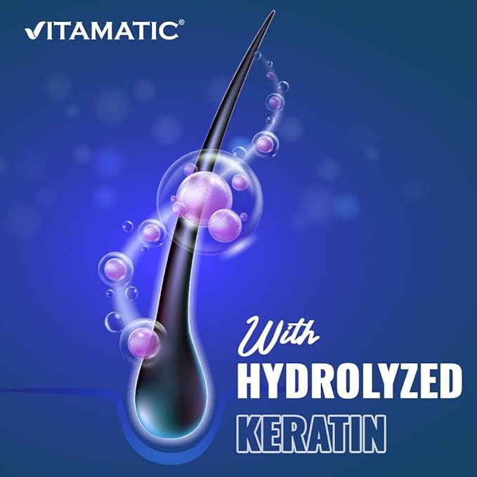 Vitamatic High Potency Biotin 20000 mcg (20mg) with Keratin 100mg - 120 Vegetarian Tablets - Biotin Supplements for Healthy Hair Skin &amp Nails for Adults (120 Count (Pack of 2))