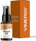 Vimergy Vegan D3 – Benefits Immune Function* – USDA Certified Organic Vegan Gluten-Free – 1000IU/Servings 96 Servings