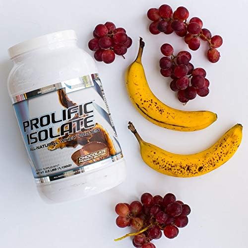 G6 Sports Nutrition Prolific Isolate All Natural Whey Protein Isolate (Gluten Free Lactose Free Soy Free Stevia Sweetened 25g Protein 100 Calories) – 2.5lb Jar – Chocolate Peanut Butter