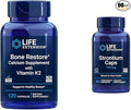 Life Extension Bone Restore + Vitamin K2 Vitamins &amp Minerals Maintain Bone Health &amp Strength &amp Strontium Caps 750 mg - Bone Health Supplement