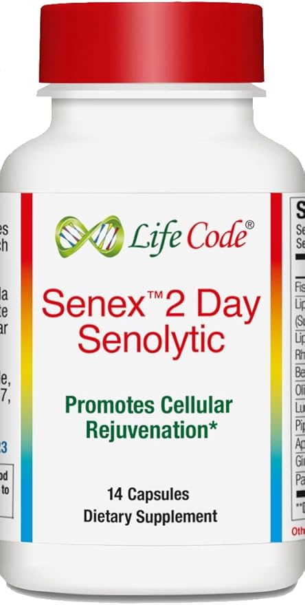Senex 2 Day Senolytic Complex Supports Elimination of Senescient Cells Rejuvenation Anti-Aging with 10 Ingredients Including Fisetin Quercetin Apigenin Luteolin Piperlongumine ...