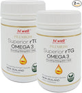 (Pack of 2) Hi Well Premium Superior rTG Omega 3 90Vegetable Softgel Capsules